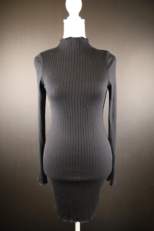 Ribbed Turtle Neck Mini Dress